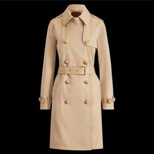 LAUREN RALPH LAUREN Women's Khaki Trench Coat